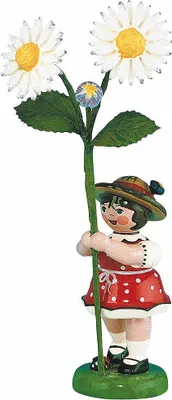Immagine prodotto di Hubrig arte popolare 'Bambina in fiore con margherita - 11 cm'