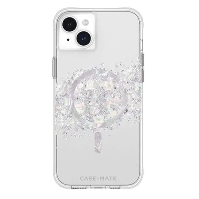 Image de Case-Mate Housse de protection Housse MagSafe pour Apple iPhone 15 Plus Transparent et argenté