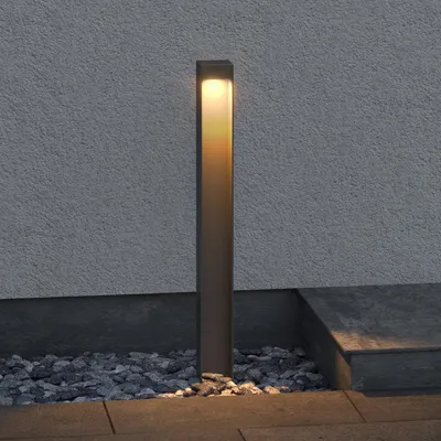 Image de doporro Lampe LED sur Pied Extérieure 5W avec LED Lampe Jardin Étanche IP65 3000K Light Extérieure Gris 6x6x60cm Design BaldersLights