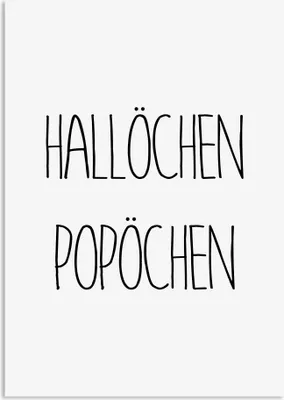 Produktbild von Poster Badezimmer HALLÖCHEN POPÖCHEN DIN A3