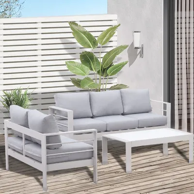 Produktbild von MeXo von GLP HOME Loungeset Gartenmöbel setaus Aluminium, Gartenlounge Set für 4-7 Personen, (Spar-Set), Sitzgruppe, Balkonmöbel, Sitzgarnitur Wetterfest für Indoor Outdoor