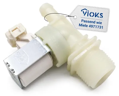 Produktbild von VIOKS Magnetventil 1-fach 180° Waschmaschine Ersatz für Miеle 4971731