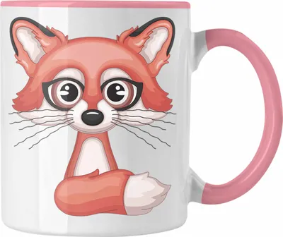 Produktbild von Trendation - Fuchs Grafik Tasse Geschenk (Rosa)