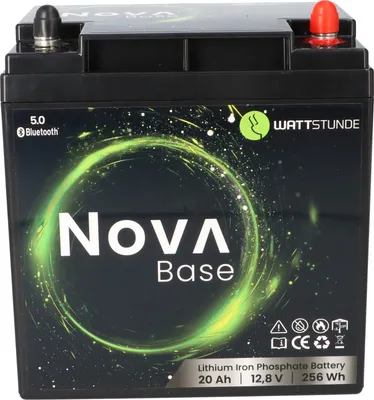Zdjęcie produktu dla WATTSTUNDE NOVA Base Akumulator 12,8 V 20 Ah 256 Wh LiFePO4 z 0% podatkiem VAT zgodnie z §12 ust. 3 ustawy o podatku od towarów i usług (UStG)
