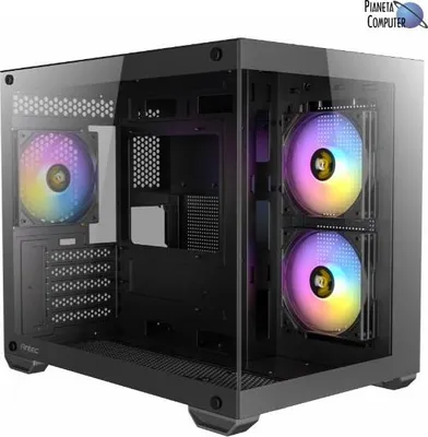 Image de Boîtier Antec Black Wood & Tempered Glass Mini Tower Case USB 3.0 & Type-C