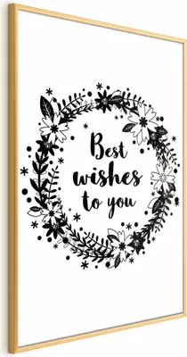 Produktbild von Posterpapier Poster - Best Wishes to You 60x90 cm Text m-C-0299-ao-a