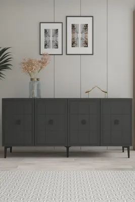Produktbild von Skye Decor, Hochwertiger Konsolentisch Anthrazit, 180 cm, 100% Melamin