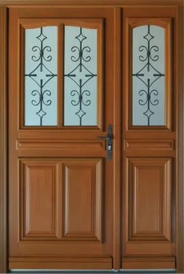 Image de Porte d'entree Bois Tiercee vitree Vauban H215 x L130 p,gauche Cotes Tableau