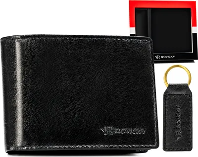 Image de Rovicky Set de portefeuille avec porte-clés Fatulolo noir Taille unique