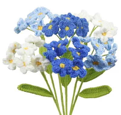 Immagine prodotto di 6 fiori all'uncinetto per decorazioni e regali