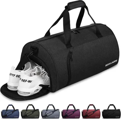 Image de BECOJADDE Sac de sport Femme Homme 35L Sac de voyage Noir
