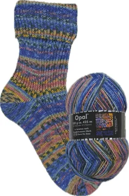 Produktbild von Opal Hundertwasser 4-fädige Sockenwolle,100g/425m LL, 75% Schurwolle/25% Polyamid Save the Sea, Fb. 3207