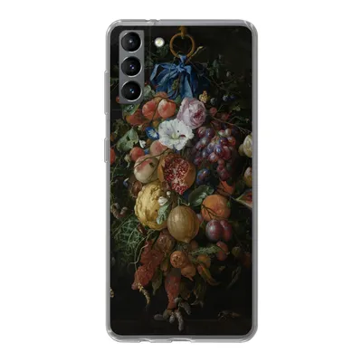 Produktbild von MuchoWow® Handyhülle Schutzhülle Hülle für Samsung Galaxy S21 Plus Früchte und Blumen - Gemälde von Jan Davidsz. de Heem Silikon Softcase Handy Hülle - Handy-Tasche