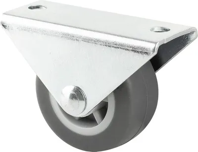 Produktbild von 38-mm-Möbelrolle mit festem Sitz und weichem Reifen