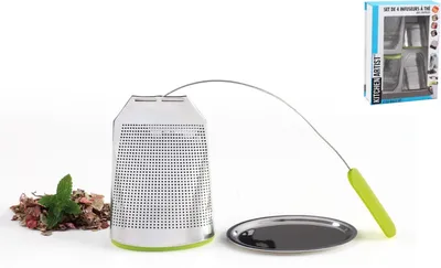 Produktbild von KitchenArtist Tee-Eier Edelstahl Tee-Set 4-teilig spülmaschinengeeignet MEN293