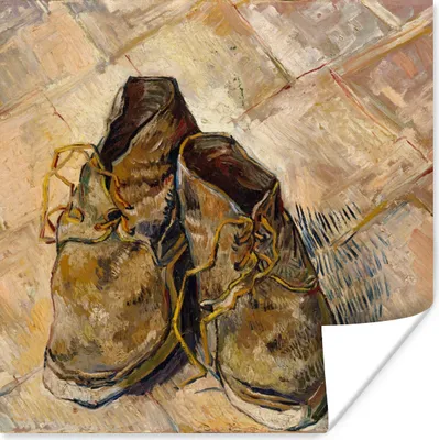 Produktbild von MuchoWow® Poster Schuhe - Vincent van Gogh 75x75 cm - Wand Dekoration