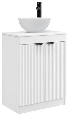 Image de Meuble de salle de bain avec évier Blanc 54 x 35 x 83 cm