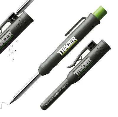 Zdjęcie produktu dla Ołówek do znakowania głębokich otworów – wysuwany ołówek budowlany 2B, 120 mm