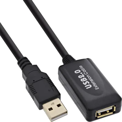 Obrázek produktu pro InLine 34605I, 5 m, USB A, USB A, USB 2.0, Samec/samice, Černá
