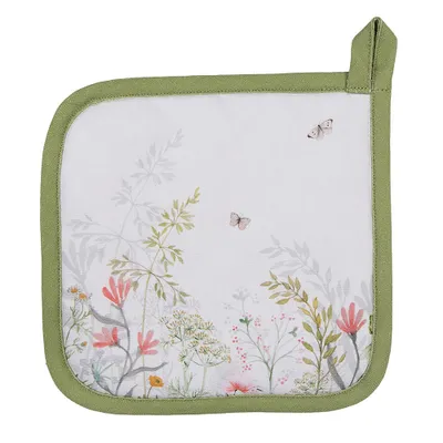 Immagine prodotto di Canovaccio Clayre & Eef 20x20 cm Fiori di cotone bianco