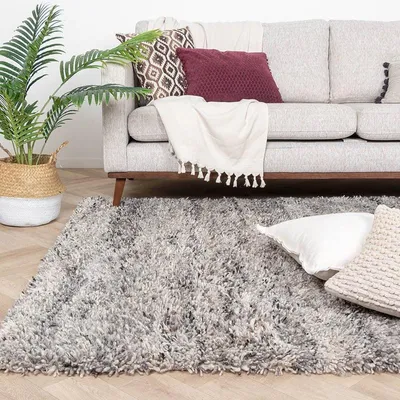 Produktbild von Volero - Hochflor Wollteppich - Royal Hellgrau Meliert - 230x330 cm - Wohnzimmer, Esszimmer, Schlafzimmer - Ländlich, Modern, Skandinavisch