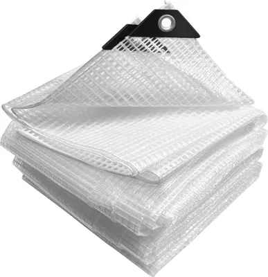 Productafbeelding van Dekzeil van polyethyleen, 180 g/m², waterdicht, met aluminium ogen, 4 x 6 m, wit