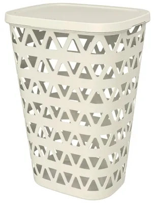 Produktbild von Curver | Wäschesammler - Wäschekorb - creme - 55 l - aus Kunststoff - Aufbewahrungskorb mit Deckel