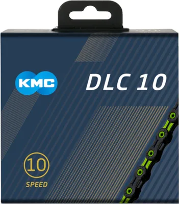 Immagine prodotto di Catena KMC "DLC10" a 10 velocità, 1/2" x 11/128", 116 gli nero / verde