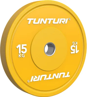 Produktbild von Tunturi Platinum Bumperplatten - Hantelgewichte - Hantelscheiben - 1x 15kg - Gelb
