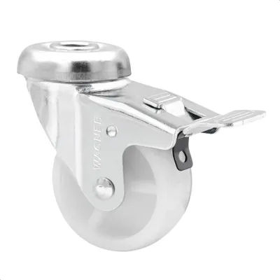 Produktbild von WAGNER ultrawendige 360° - Lenkrolle, Rückenloch, Bremse, für TENO Möbelbeine System, Ø 50 mm, Tragkraft 50 kg - 23325001