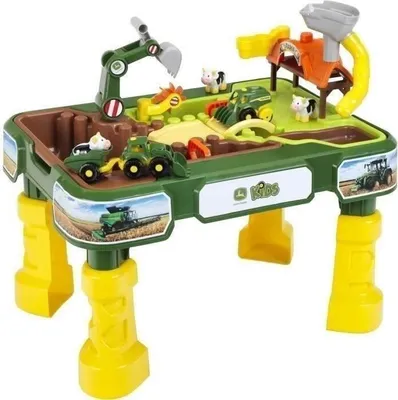 Produktbild von John Deere Multi Spieltisch Sand und Wasser, Klein 3948, Gelb, Ab 3 Jahren, Mit 2 Becken, Rad und Schaufel