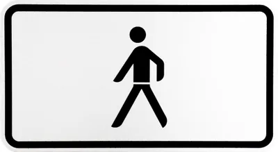 Produktbild von ORIGINAL Verkehrsschild Nr. 1010-53" Fußgänger nach StVO und RAL-Gütebedingungen Verkehrszeichen Schild Straßenschild Zusatzschild Verkehrsschilder Straßenschilder Straßenzeichen Straße