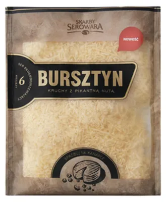 Obrázek produktu pro Dlouho zrající strouhaný sýr Bursztyn 100 g