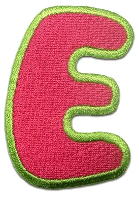 Produktbild von Buchstabe E - 6.2x4.5cm: Alphabet Buchstaben Einzeln Auswählbar - Aufnäher, Bügelbild, Aufbügler, Applikationen, Patches, Flicken, Zum Aufbügeln