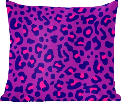 Produktbild von MuchoWow® Zierkissen Sofakissen Wohnzimmer Dekokissen 50x50 cm Pantherdruck - Lila - Rosa - Komfort - Sofakissen