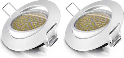Produktbild von Brandson 2x LED Einbaustrahler schwenkbar Warmweiß 3000K Deckenspot / Deckenstrahler 5W - 320 Lumen