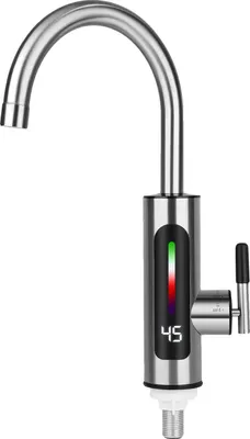 Image de Robinet instantané, acier inoxydable, pivotant à 360°, BLANC