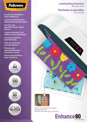 Obrázok produktu pre Fellowes 5302202, A4, 80 µm, 100 kusov