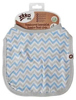 Obrázok produktu pre XKKO Bambusový podbradník Scandinavian Baby Blue Chevron