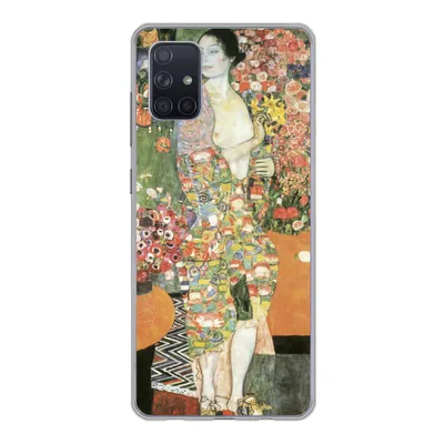 Produktbild von MuchoWow® Handyhülle Schutzhülle Hülle für Samsung Galaxy A71 Tänzerin - Gustav Klimt Silikon Softcase Handy Hülle - Kartenbesitzer