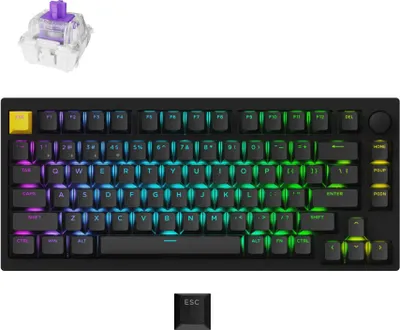 Produktbild von Keychron Kabellose mechanische / magnetische Tastatur Lemokey P1 HE Wireless Gaming Gateron Double-Rail Magnetic Nebula Switch P1H-M1