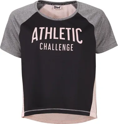 Produktbild von Damen Funktionsshirt Fitness Shirt Sport Top Schwarz Rosa Grau Athletic L 44-46