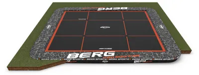 Produktbild von BERG SPORTS Trampolin FlatGround 5 x 5 m Ultim Pro Bouncer rechteckig Grau