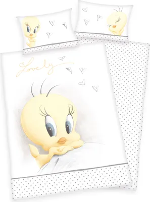 Produktbild von Looney Tunes Bio-Bettwäsche / Babybettwäsche / Kleinkinderbettwäsche, 100% Baumwolle ( Renforcé ), 40x60 + 100x135 cm