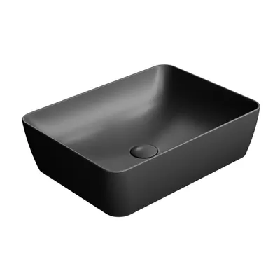 Produktbild von SAND Waschtisch zum Aufsetzen 50x38 cm, schwarz matt