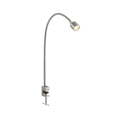 Produktbild von Lindby LED-Klemmleuchte Hanilo, Höhe 80 cm, nickel, Metall