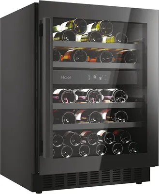 Productafbeelding van H-WINE 700 HAKWBD 60 wijnklimaatkast - 2 temperatuurzones voor rood-witte en mousserende wijn - Zeer stil - Ruimte voor 44 flessen
