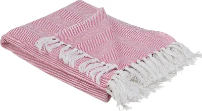 Obrázek produktu pro BELIANI Deka Růžová bavlna 130 x 160 cm Přehoz přes postel Boho styl