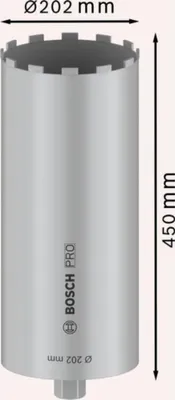 Produktbild von PRO Nassbohrkrone, 202 x 450 mm, G 1 1/4 Zoll UNC