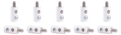 Produktbild von Viessmann 6878 - Querlochstecker weiß, 10 Stück  - Neu